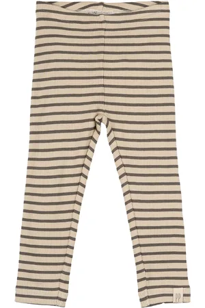 Petit Piao Legging Modal Striped Bottoms Leggings Brown