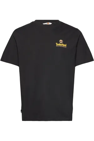 Timberland Illustrated Tree Logo Back Graphic Tee Tops T-shirts Short-sleeved Black