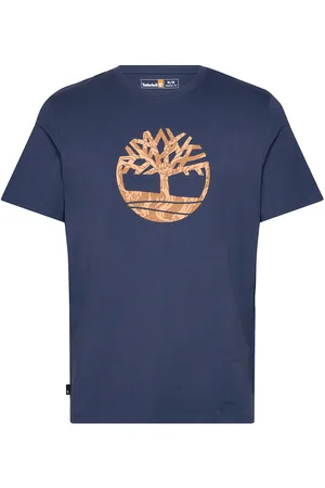 Timberland Camo Tree Logo Short Sleeve Tee Tops T-shirts Short-sleeved Navy