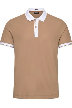 J Lindeberg Bay Slim Polo Sport Men Sport Clothing Sport Tops Sport Polos Sport Short-sleeved Polos Brown