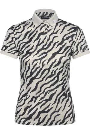 J Lindeberg Tour Tech Print Polo Sport Women Sport Clothing Sports Tops & T-shirts Sport Polos Beige