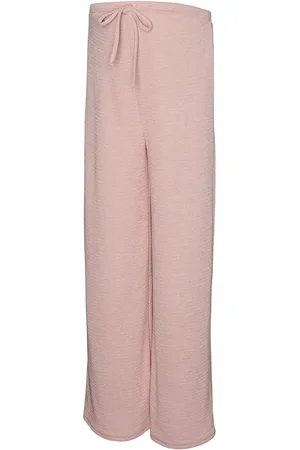 Mama;licious Mllaurie Loose Jrs Pants Hw Bottoms Trousers Pink