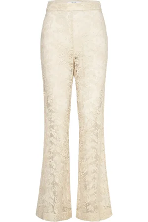 DAY Birger et Mikkelsen Toby - Spring Crochet Bottoms Trousers Flared Cream