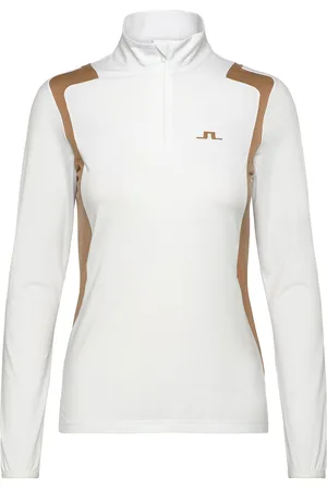 J Lindeberg Mae Quarter Zip Mid Layer Sport Women Sport Clothing Sport Fleeces & Midlayers White