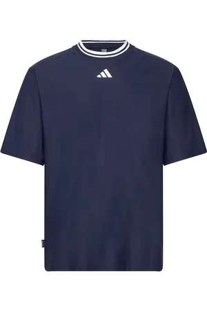 adidas Btc Mock Polo Sport Men Sports Clothes Sport Tops Sport T-shirts Navy