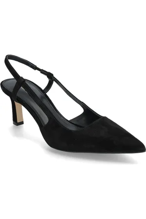 Michael Kors Alora Mid Sling Shoes Sling Backs Heeled Slingbacks Black