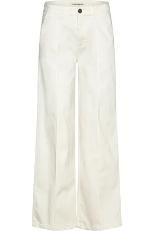 Sofie Schnoor Carisw Mid Jeans Bottoms Trousers Wide Leg Cream