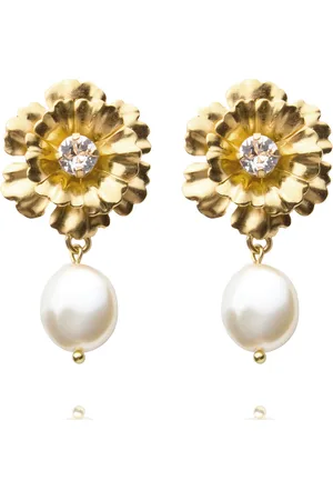 Caroline Svedbom Blossom Pearl Earrings Gold Korvakoru Korut Gold