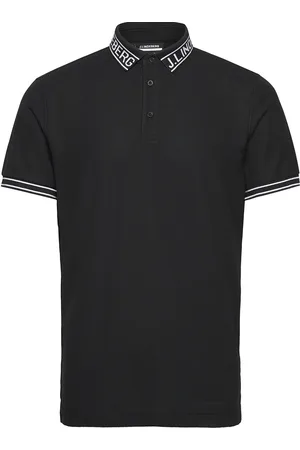 J Lindeberg Austin Polo Sport Men Sport Clothing Sport Tops Sport Polos Sport Short-sleeved Polos Black