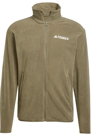 adidas Mt Ess Fz Fl Sport Sport Clothing Sport Fleeces & Midlayers Sport Fleeces Khaki Green