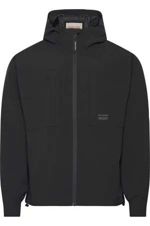 Revolution Hooded Windbreaker Ohut Takki Black