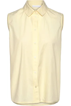 2nd Day 2Nd Marian - Poplin Tops Shirts Short-sleeved Yellow