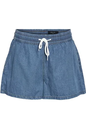 Noisy May Nmmolla Hw Elastic Short Vi539Lb Bottoms Shorts Denim Shorts Blue