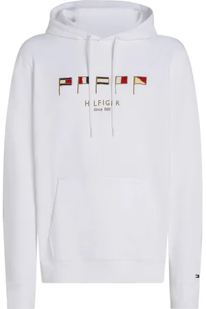 Tommy Hilfiger Hilfiger Multi Flags Hoody Tops Sweat-shirts & Hoodies Sweat-shirts White