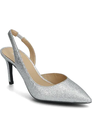 Michael Kors Alina Flex Sling Pump Shoes Sling Backs Heeled Slingbacks Silver