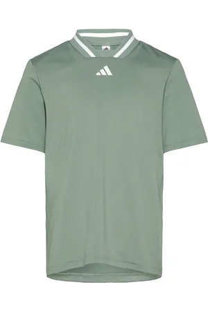 adidas B Sport Collar Sport T-shirts Short-sleeved Green