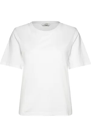 Lindex T Shirt Erica Basic Cotton Tops T-shirts & Tops Short-sleeved White