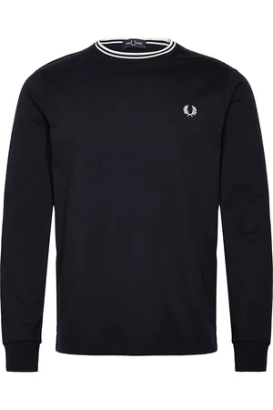 Fred Perry Ls Twin Tipped T-Shirt Tops T-shirts Long-sleeved Navy