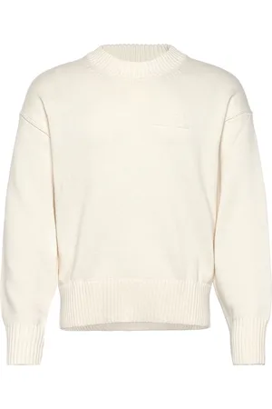 J Lindeberg Eddy Cotton Wool Crew Neck Designers Sweat-shirts & Hoodies Sweat-shirts White