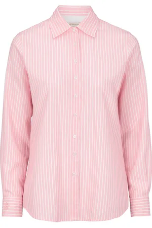 Newhouse Elsa Striped Oxford Shirt Tops Shirts Long-sleeved Pink