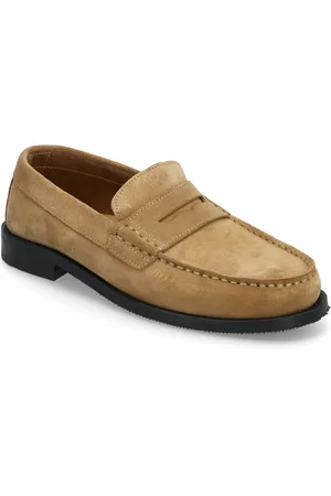 GARMENT PROJECT Miles Penny Loafer - Earth Suede Loaferit Matalat Kengät Beige