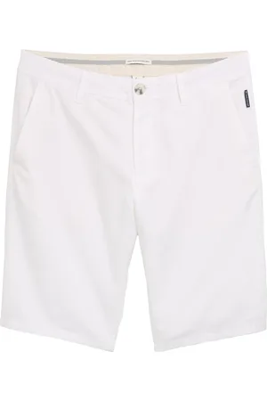 TOM TAILOR Regular Linen Chino Shorts Bottoms Shorts Chinos Shorts White