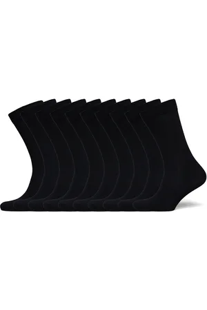 Lindbergh 10-Pack Solid Cotton Sock Underwear Socks Regular Socks Black
