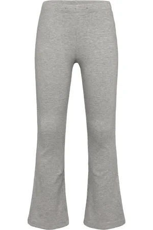 Lindex Leggings Flare 2X2 Rib Melange Bottoms Sweatpants Grey