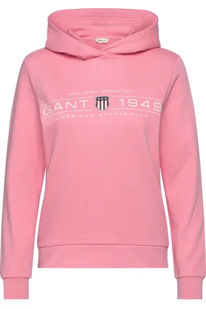 GANT Reg Shield Hoodie Tops Sweat-shirts & Hoodies Hoodies Pink