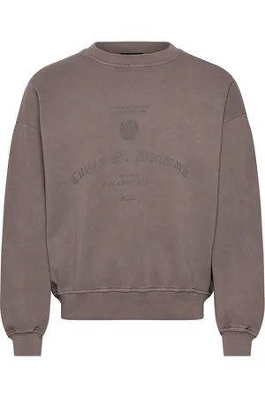 HAN Kjøbenhavn Citizen Printed Crewneck Designers Sweat-shirts & Hoodies Sweat-shirts Grey