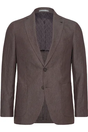 Michael Kors Pure Linen Blazer Suits & Blazers Blazers Single Breasted Blazers Brown