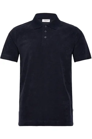 Lindbergh Terry Pique Tops Polos Short-sleeved Navy