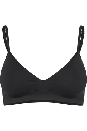 Lindex Bra Seamless Top Deep V Lingerie Bras & Tops Soft Bras Black