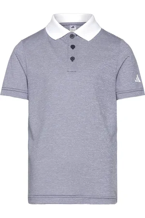 adidas B Striped Polo Tops T-shirts Polo Shirts Short-sleeved Polo Shirts Navy