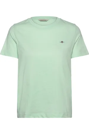 GANT Reg Shield Ss T-Shirt Tops T-shirts & Tops Short-sleeved Green