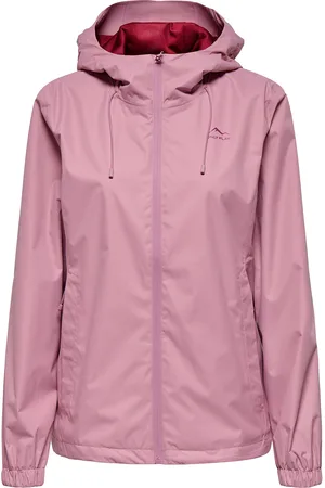 ONLY Onprainy Hn Hood Fz Ls Jck Otw Sport Women Sport Clothing Sport Outerwear Sport Rainwear Sport Raincoats Purple
