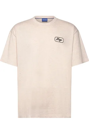 Hugo Blue Nampie Tops T-shirts Short-sleeved Cream