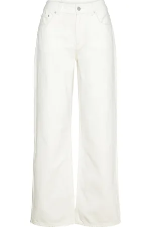 GANT Rel Straight White Jeans Bottoms Jeans Wide White