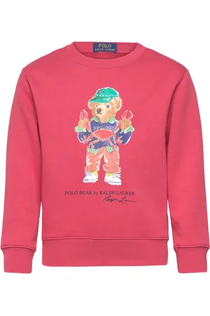 Ralph Lauren Polo Bear Fleece Sweatshirt Tops Sweat-shirts & Hoodies Sweat-shirts Red