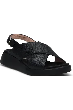Wonders Ula Shoes Sandals Flat Sandals Black