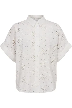 Numph Nukarissa Shirt Tops Blouses Short-sleeved White