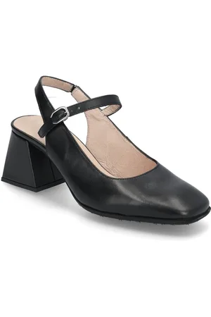 Wonders Jane Shoes Sling Backs Heeled Slingbacks Black