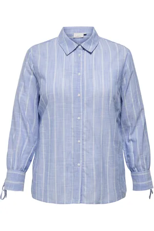 ONLY Carcattalina Ls Shirt Yd Wvn Tops Blouses Long-sleeved Blue