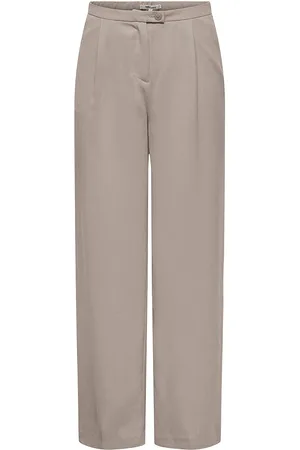 ONLY Onlleila Life Mw Wide Pant Cc Tlr Bottoms Trousers Wide Leg Grey