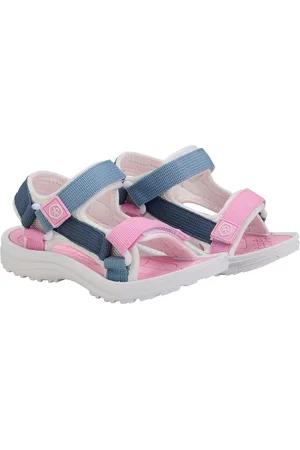 Color Kids Colorblock Sandals W. Velcro Shoes Summer Shoes Sandals Pink
