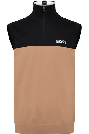 HUGO BOSS K_Golf_V_0 Sport Sport Clothing Sport Sweat-shirts & Hoodies Sport Knitwear Beige