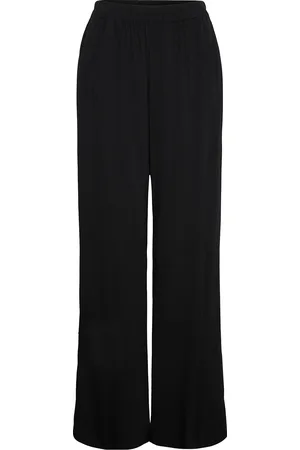 Rosemunde Rwelif Mw Trousers Bottoms Trousers Wide Leg Black