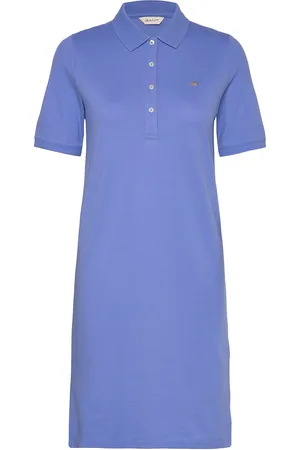 GANT Shield Ss Pique Polo Dress Lyhyt Mekko Blue