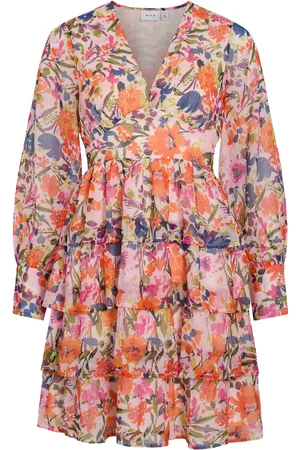 VILA Vimicha L/S Layering Short Dress/Dc/Ka Lyhyt Mekko Pink