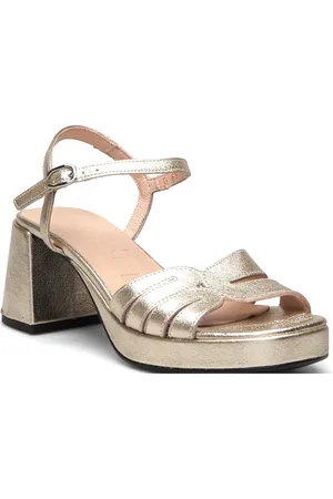 Wonders Danna Shoes Sling Backs Heeled Slingbacks Gold